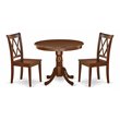 Atlin Designs Antique 3-piece Dining Set with X-back Chair in Mahogany