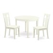 Atlin Designs 3-piece Wood Dining Table and Chairs in Linen White