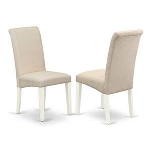 Atlin Designs 42&quot Wood Dining Chairs in White/Cream (Set of 2)