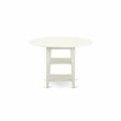 Atlin Designs Wood Dining Table with 2 Shelves in Linen White