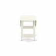 Atlin Designs Wood Dining Table with 2 Shelves in Linen White
