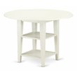 Atlin Designs Wood Dining Table with 2 Shelves in Linen White