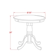 Atlin Designs Round Rubber Wood Dining Table in Cream/Cherry