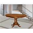 Atlin Designs Wood Butterfly Leaf Dining Table in Saddle Brown