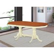 Atlin Designs Wood Butterfly Leaf Dining Table in Cream/Cherry
