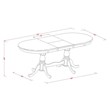Atlin Designs Wood Butterfly Leaf Dining Table in Cream/Cherry