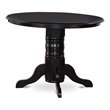 Atlin Designs Round Wood Dining Table in Black/Cherry