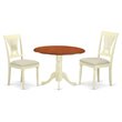 Atlin Designs 3-piece Wood Kitchen Table Set in Buttermilk/Cherry