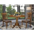 Atlin Designs 3-piece Wood Dining Table Set in Saddle Brown