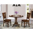 Atlin Designs 3-piece Wood Dining Table Set in Espresso