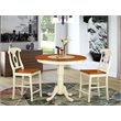 Atlin Designs 3-piece Wood Dining Table Set in Buttermilk/Cherry