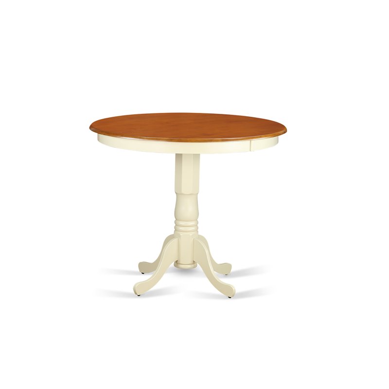 Atlin Designs 3-piece Wood Dining Table Set in Buttermilk/Cherry