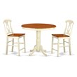Atlin Designs 3-piece Wood Dining Table Set in Buttermilk/Cherry