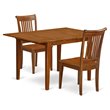 Atlin Designs 3-piece Wood Kitchen Table Set in Saddle Brown