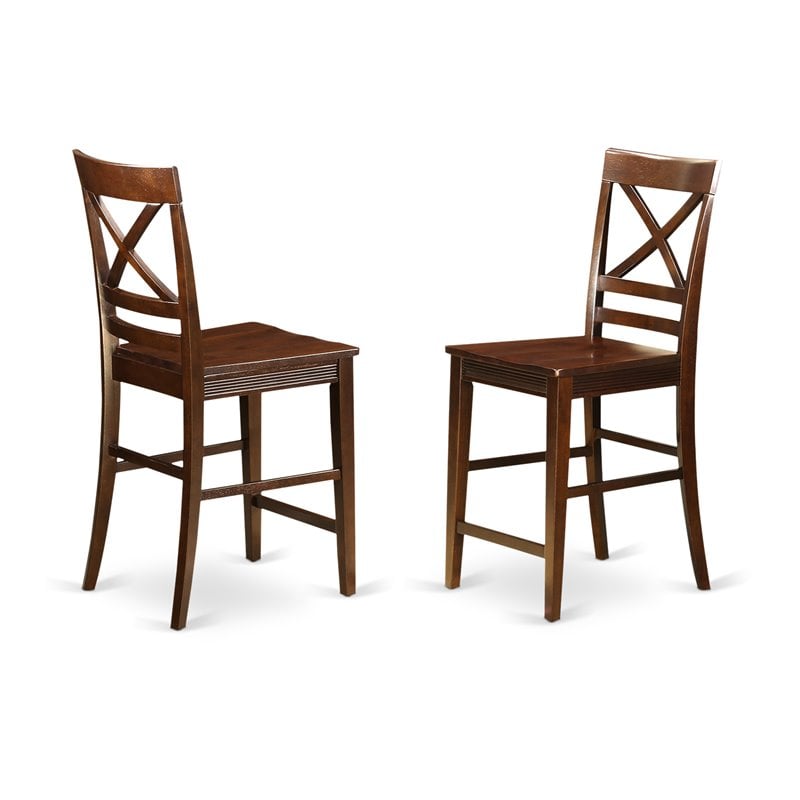 Atlin Designs 3-piece Wood Dining Table and Chairs in Mahogany