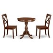 Atlin Designs 3-piece Table and Dining Room Chair Set in Mahogany
