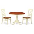 Atlin Designs 3-piece Kitchen Table Set in Buttermilk and Cherry