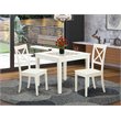 Atlin Designs 3-piece Dining Set with Square Table in Linen White