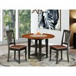 Atlin Designs 3-piece Dining Set with Leather Chairs in Black