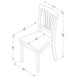 Atlin Designs 3-piece Dining Set with Leather Chairs in Black