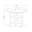 Atlin Designs 3-piece Dining Set with Leather Chairs in Black