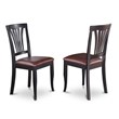 Atlin Designs 3-piece Dining Set with Leather Chairs in Black