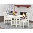 Atlin Designs 3-piece Dining Set with X-Back Chairs in Linen White