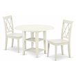 Atlin Designs 3-piece Dining Set with X-Back Chairs in Linen White