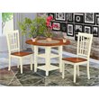 Atlin Designs 3-piece Dining Set with Wood Seat in Cherry
