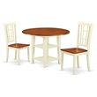 Atlin Designs 3-piece Dining Set with Wood Seat in Cherry