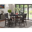 Atlin Designs Wood Black Dining Set Rectangular Counter Height 5-Piece