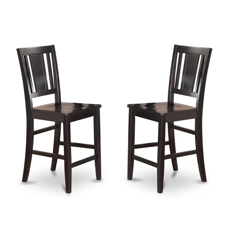 Atlin Designs Wood Black Dining Set Rectangular Counter Height 5-Piece