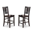 Atlin Designs Wood Black Dining Set Rectangular Counter Height 5-Piece