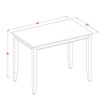 Atlin Designs Wood Black Dining Set Rectangular Counter Height 5-Piece