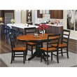 Atlin Designs 5-piece Table and Dining Chair Set in Black and Cherry