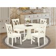 Atlin Designs 5-piece Dining Set with Fabric Chairs in White