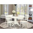 Atlin Designs 5-piece Wood Dining Room Set in Linen White