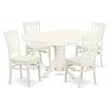 Atlin Designs 5-piece Wood Dining Room Set in Linen White