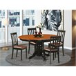Atlin Designs 5-piece Dining Set with Leather Chairs in Black/Cherry