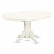 Atlin Designs 5-piece Dining Set with Wood Seat in Linen White
