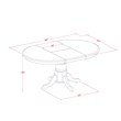 Atlin Designs 5-piece Wood Dining Table Set in Saddle Brown