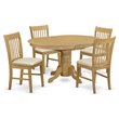 Atlin Designs 5-piece Dining Table and Dinette Chairs in Oak