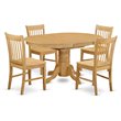 Atlin Designs 5-piece Wood Kitchen Table and Chair Set in Oak
