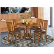 Atlin Designs 3-piece Wood Dining Set in Saddle Brown