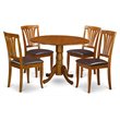 Atlin Designs 3-piece Wood Dining Set in Saddle Brown