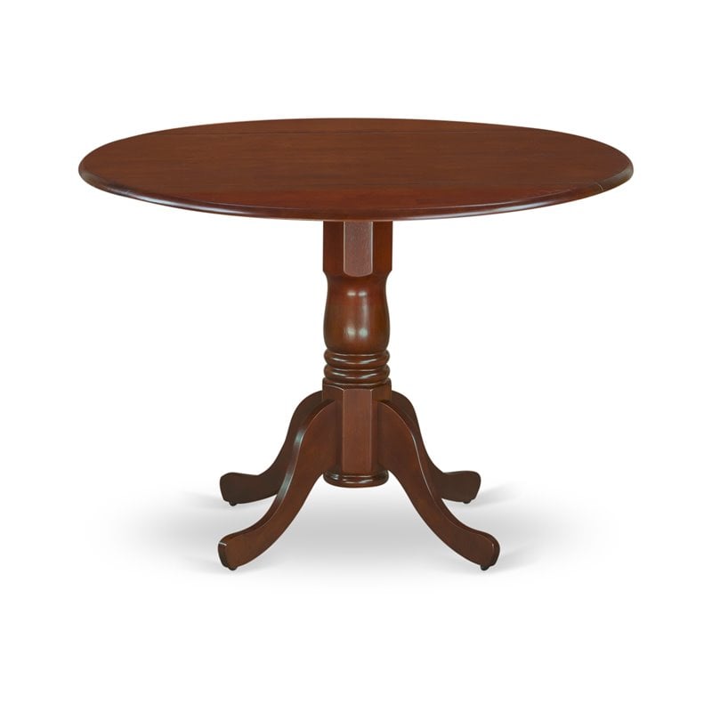 Atlin Designs 5-piece Dining Set with Wood Seat in Mahogany