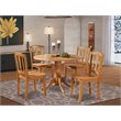 Atlin Designs 5-piece Wood Dining Table and Chairs in Oak
