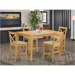 Atlin Designs 5-piece Wood Pub Table and Dining Chairs in Oak