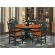 Atlin Designs 5-piece Wood Dining Table Set in Black/Cherry