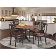 Atlin Designs 5-piece Dining Set with Oval Table in Black/Cherry